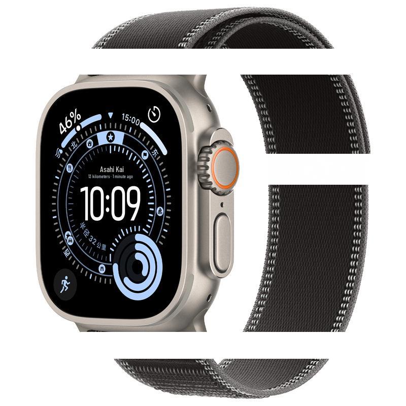 Apple Watch Ultra 10/9 Nylon Woven Velcro Trail Loop Strap