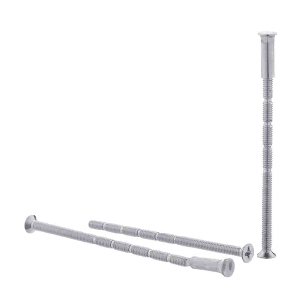 Easy To Use Door Handle Fixing Screws Adjustable Length Door Handle Bolts Nickel Plated 60pcs Set for Various Handles