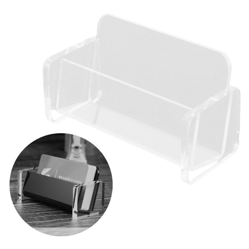 Business Card Holder Clear Acrylics Business Cards Holder Large Capacity Name Card Display Stand Office Desk Organizers