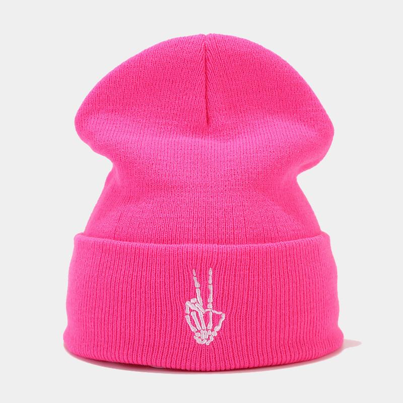 Skull Embroidered Knit Hat For Men Women Fall Winter Fashion Beanie With Sun Protection And Warmth