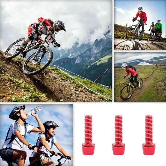6Pcs Stainless Steel Bike Stem Bolt Heavy Duty Metal Colorful BMX MTB Road Mountain Bicycle Stem Screw Cycling Bike Accessories
