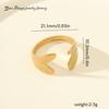 Luxury Non-Fading Drip Oil Open Ring - European and American Style Stainless Steel Statement Jewelry