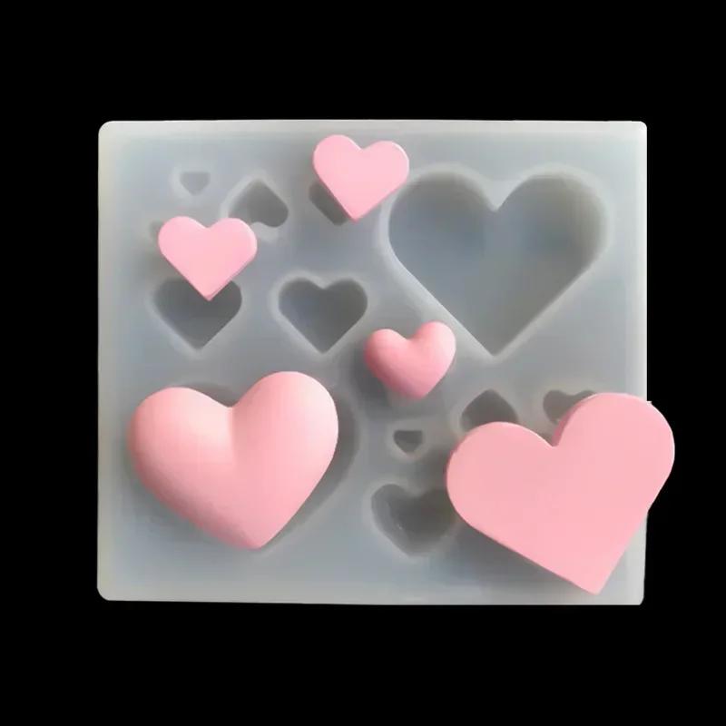 Creative Lovely Heart Shape Baking Tools Silicone Mold Epoxy Resin DIY Jewelry Tools Kitchen Cake Baking Chocolate Mold Tools