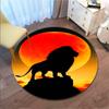 Wolf Heart Floral Fantasy Round Rug Home Soft Decorative Anti Slip Yoga Table And Chair Mat Carpet Outdoor Floor Mat Carpet S8