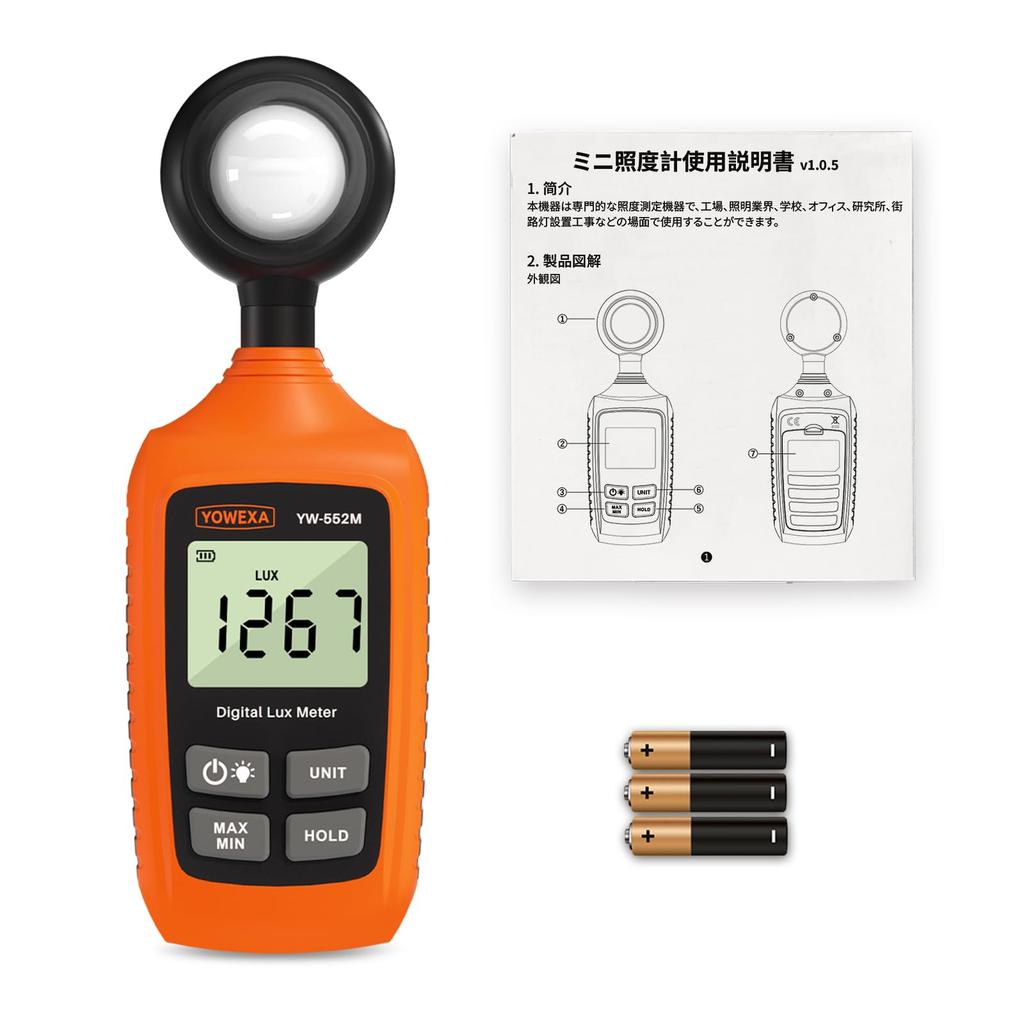 YOWEXA Illuminance Meter New More More Lux Meter for Plant 3 Measurement Wide Range Automatic Power Compact Illuminance Plant Grow Indoor Lighting
