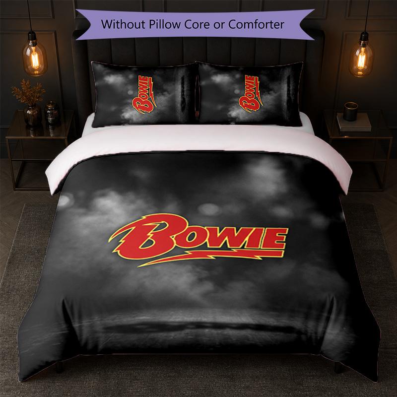 David Bowie Print 3Pcs Bedding Set Duvet Cover With Two Pillowcases Soft Bed Linen For Household Bedroom