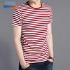 Kangbo Men's Mercerized Cotton Blend Striped Crew Neck T-Shirt