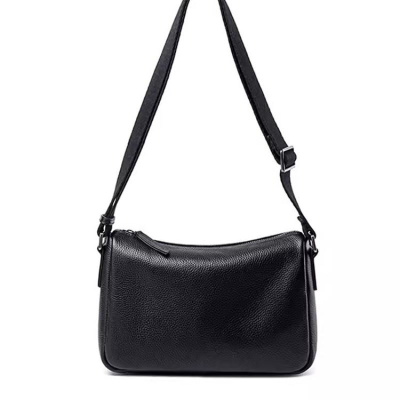Genuine Leather Men's Shoulder Crossbody Bag Commuting Soft Cowhide High-end Style Top Layer