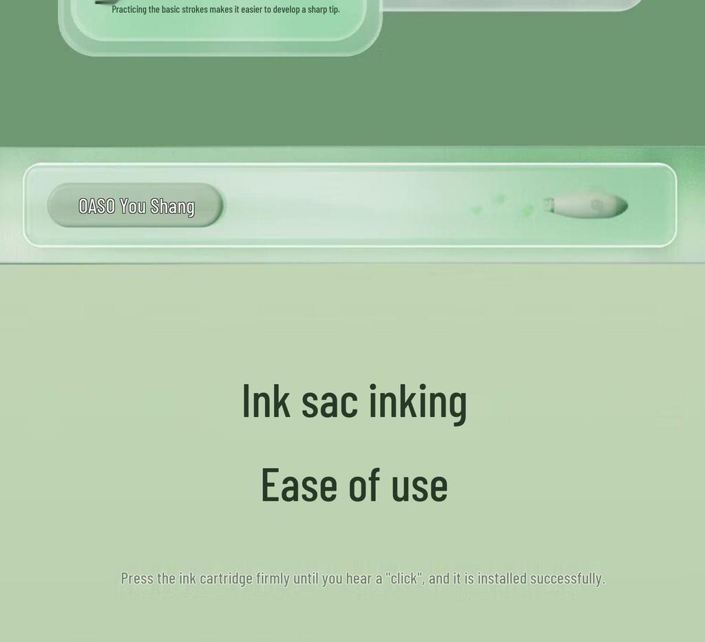 You Shang K016 Press-Activated Fountain Pen: Sealed, Automatic Design for Third Grade Students' Character Practice
