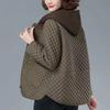 Women's Light Short Jacket Middle-aged Hooded Simple Leisure Jacket