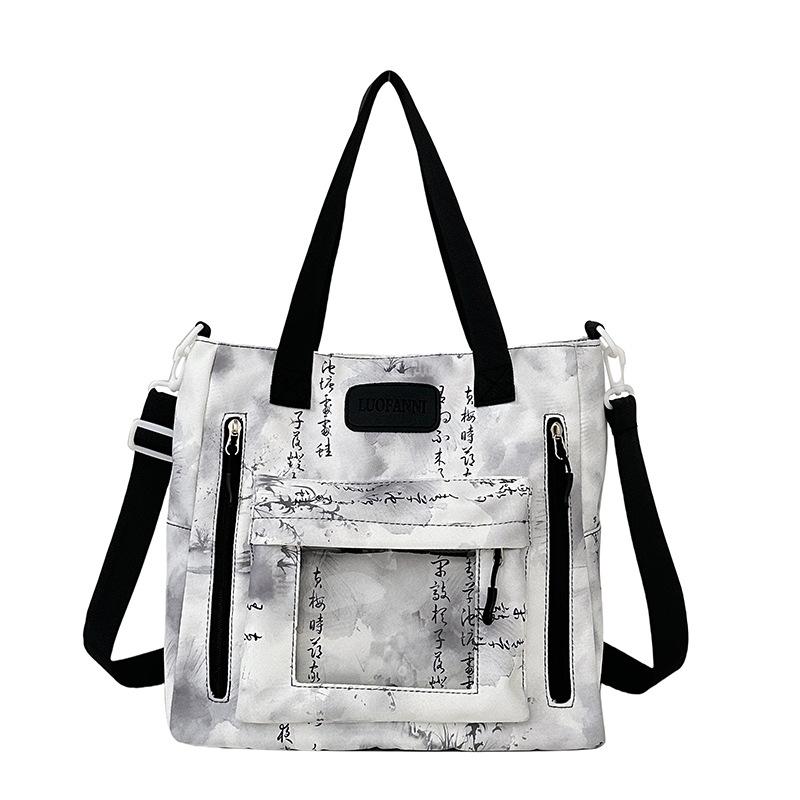 Large Capacity Commuter Shoulder Bag Student Class Bag Crossbody Bag Tote Bag