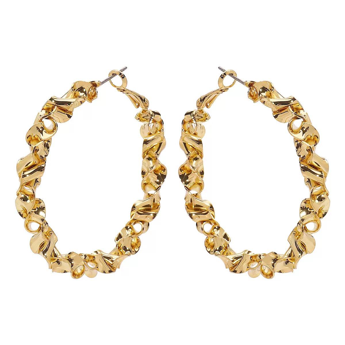 Серьги-кольца и серьги-гвоздики в европейском и американском стиле - Простые модные каффы для ушей на весну/лето