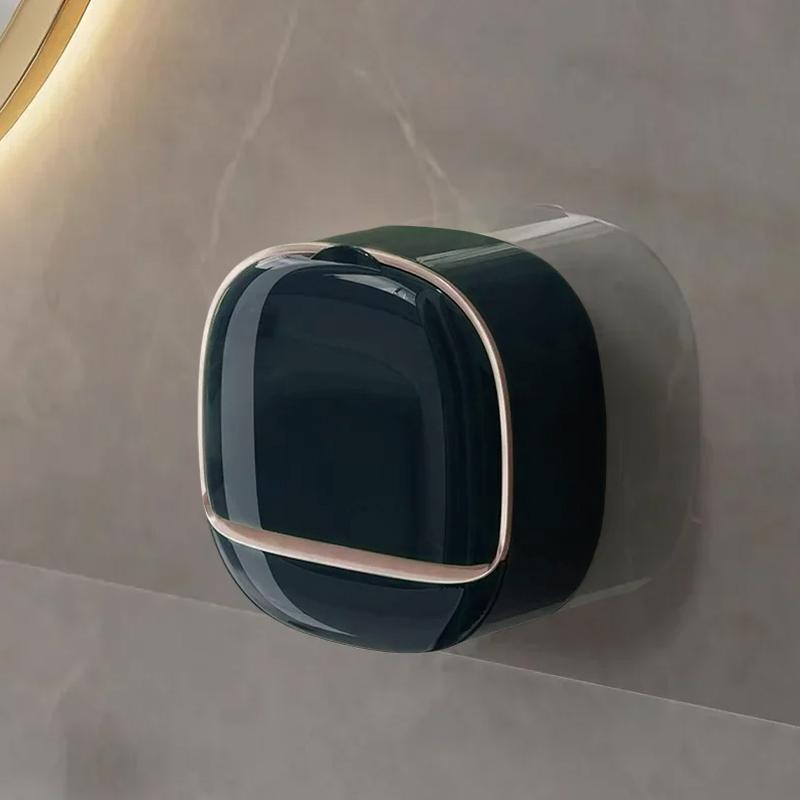 Wall-Mounted Covered Soap Holder - No Drilling, Waterproof, Easy To Clean