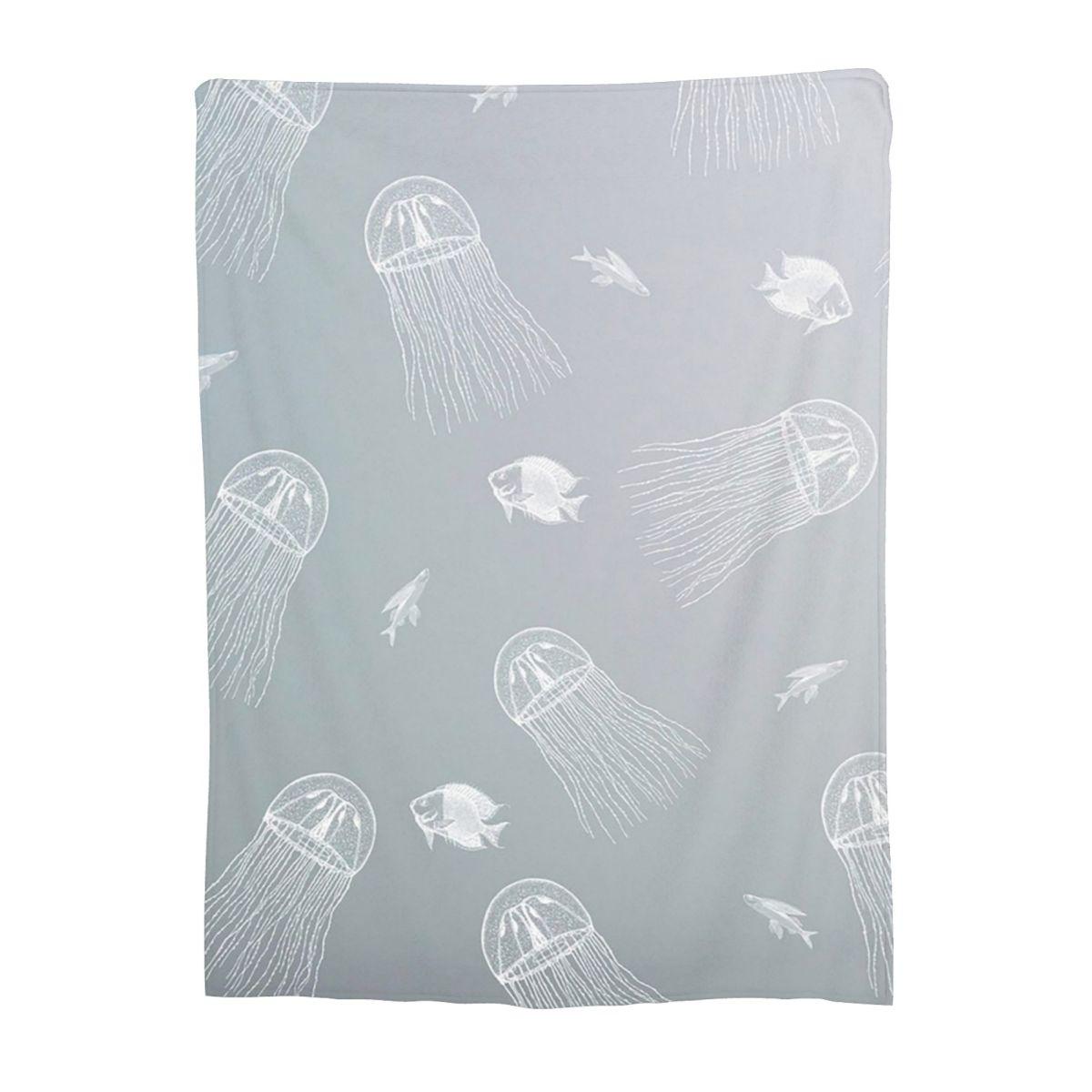 Fish Jellyfish Ocean Animals  Blanket Soft Warm Flannel Throw Blanket Cover for Bed Living room Picnic Travel Home Couch 30x40in