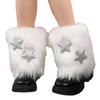 Women Furs Leg Warmer Party Costumes Winter Furry Long Boot Cuffs Fuzzy Shoe Cover Holiday Festival Performances Play