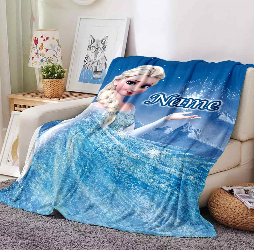 Custom Name Forest Friends Flannel Blanket Throw Blanket Soft Warm Sofa Bed Decor Unique Gift