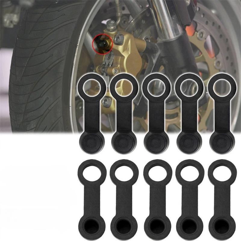 10/20/30Pcs 8mm Car Brake Pump Screw Dust Cap Oil Drain Screw Cap Brake Caliper Bleed Nipple Black Cover Rubber Motorcycle