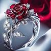 Vintage Flower Sapphire Unique Party Ring Elegant Unique Zircon Hollowed Out Trendy Women's Exquisite Wedding Accessories Gift