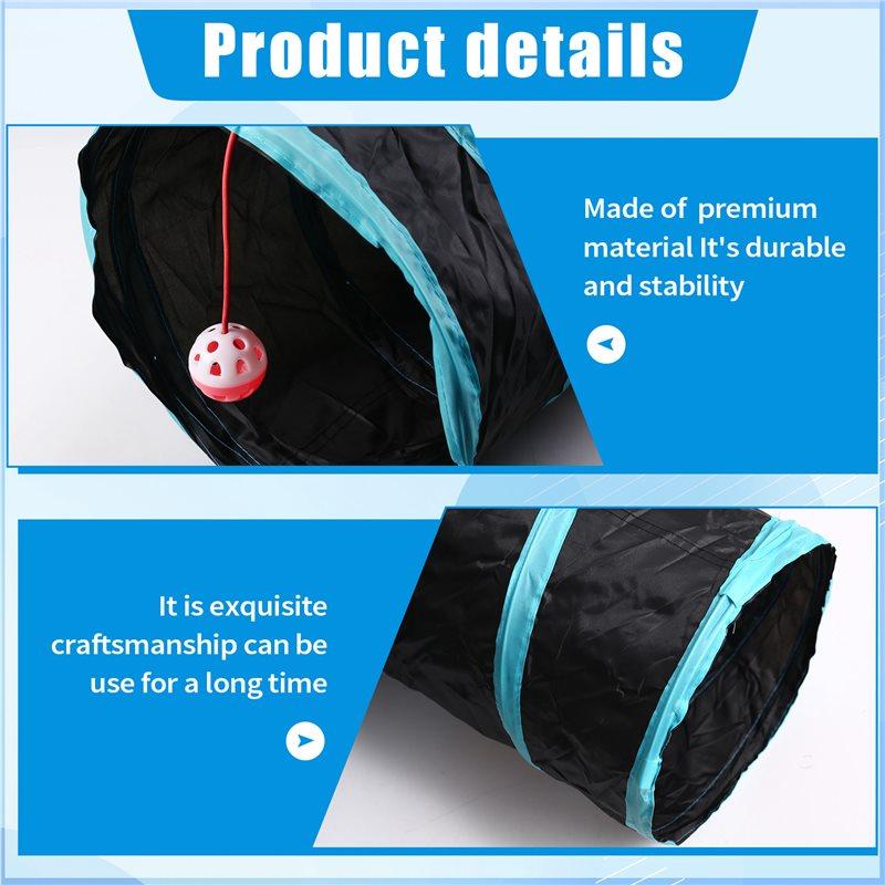 Wear-Resistant Cat Play Tunnel Foldable Cat Tunnel Crinkle Playing Cats Guinea Pig Rabbits Funny Cat Supply