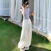 White Large Size Wide Leg Jeans Female Summer High Waist Skinny Loose Drapey Dragging Pants Retro High Waist Street Style Baggy Long Jeans for Ladies