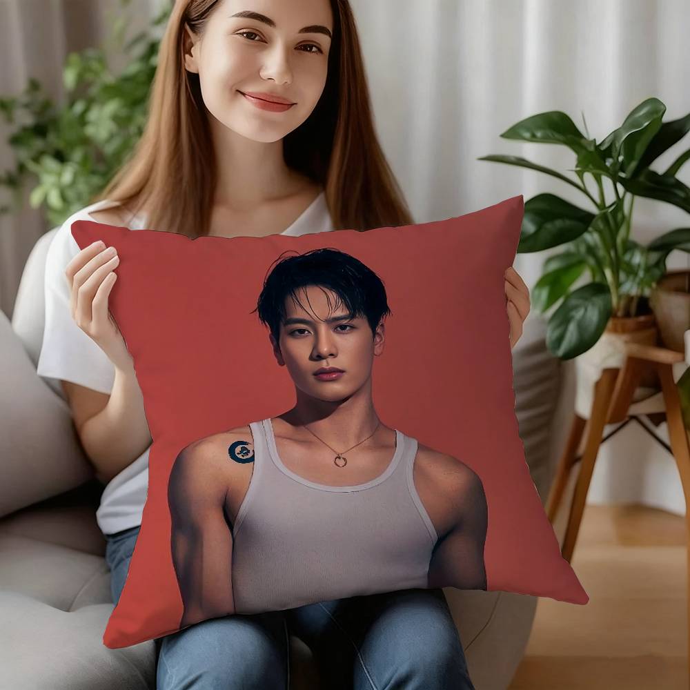 

Host J-JacksonS W-WangS Pillow Case Sofa Decorative Home Double-sided Print Plush Square Throw Pillow Covers Cushion Decor Cover 12x12Inch