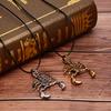 Punk Vintage Scorpion King anheng Cord Chain Halskjede Genser Retro smykker