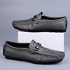 Crocodile Pattern Mens Leisure Walk Shoes Loafers Genuine Leather Casual Shoes Handmade Moccasins Men Comfortable Driving Shoes