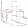 L shaped Desk with Shelf Concrete Grey 101.5 x 149.5 x 149.5 cm