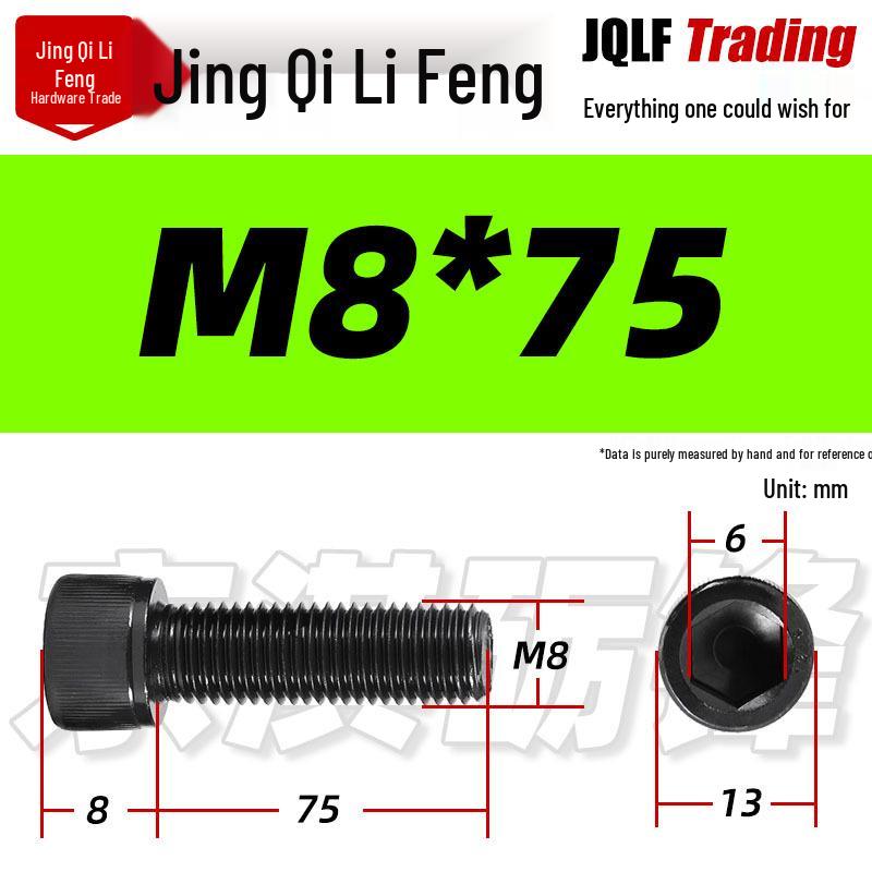 Grade 12.9 Full Thread Hex Socket Head Cap Screws - M3-M14 Black Cylindrical Bolts for Maker Accessories