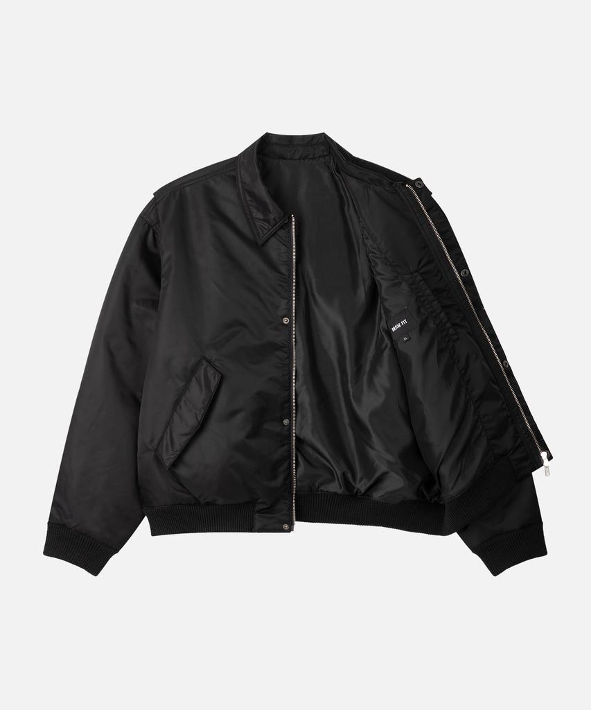 Draw Fit Crop Padded Flight Blouson Jacket [Black]