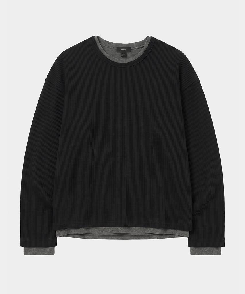 THEY Layered Ribbed Round T-Shirt_4 Colors