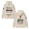 Ducati Felpa Corse MotoGP Racing, Unisex Oversize Streetwear Pullover con Stampa Completa Logo Sponsor