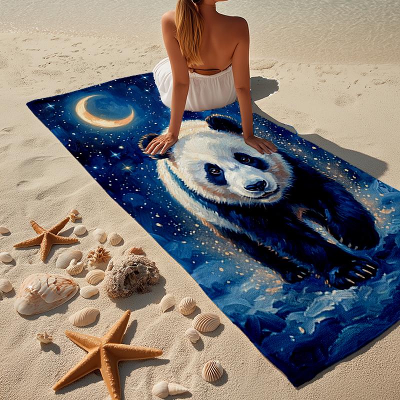 Colorful Panda Love Beach Towel, Super Soft Microfiber, Gift for Her/Him, Birthday, for Pool, Beach, Travel, Home Decor Fan gifts