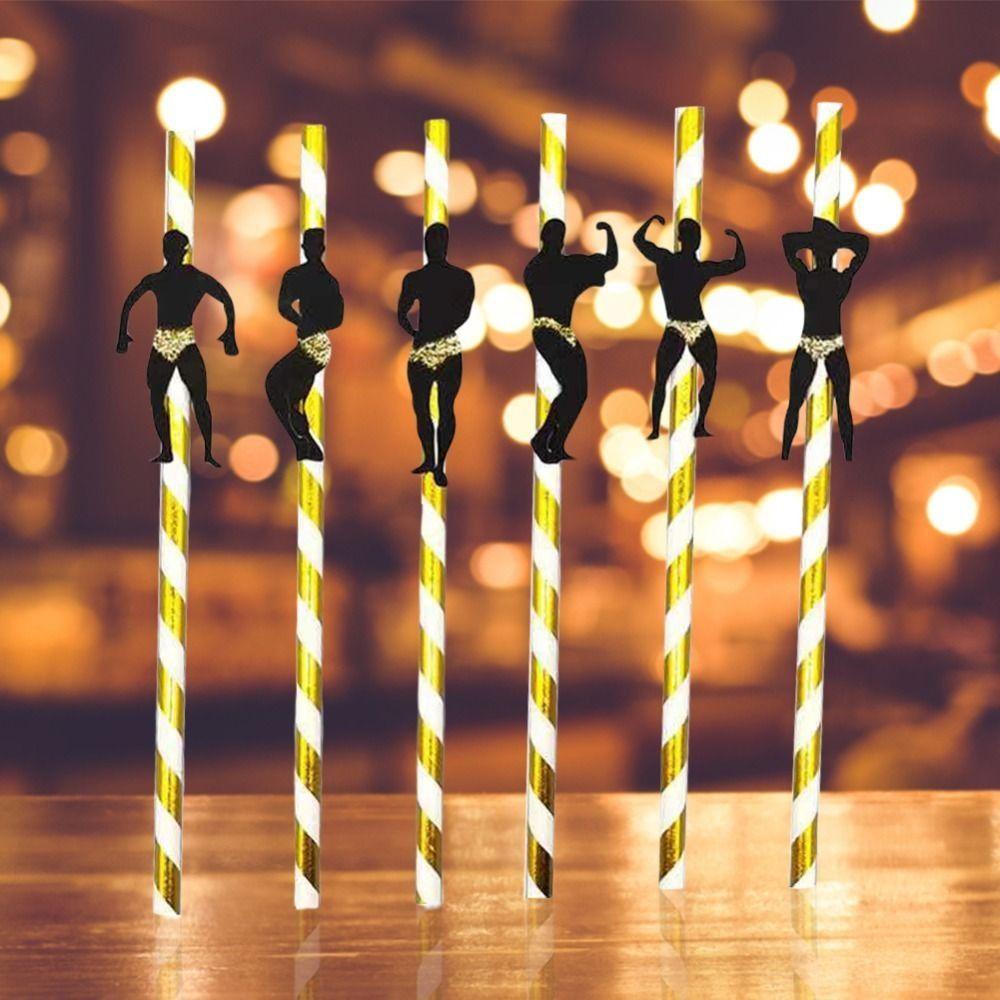 Male for Bachelorette Party Party Supplies Drinking Accessories Disposable Straws Paper Straws