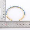 Nidin Fashion Zircon Cuff Bangles Bracelet for Women Cubic Zirconia Gold Plated Dripping Oil  Beach Vacation Jewelry Party Gifts