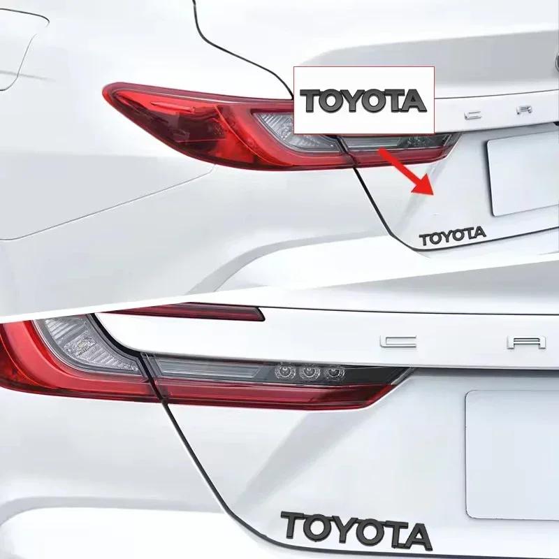 3D ABS Glossy Black Silver Letters Trunk Emblem WEFDHG5 Stickers Car Accessories Modified For Toyota camry chr corolla rav4 Car Sticker