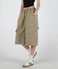 UMM Women'S Big Pocket Bermuda Elastic Waist Shorts 3 Colors