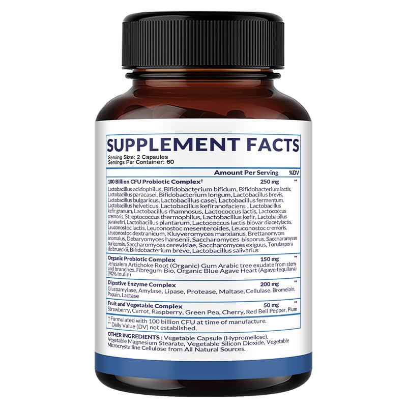 Taoters Raw Probiotic 100 Billion CFU Vegetable Capsules