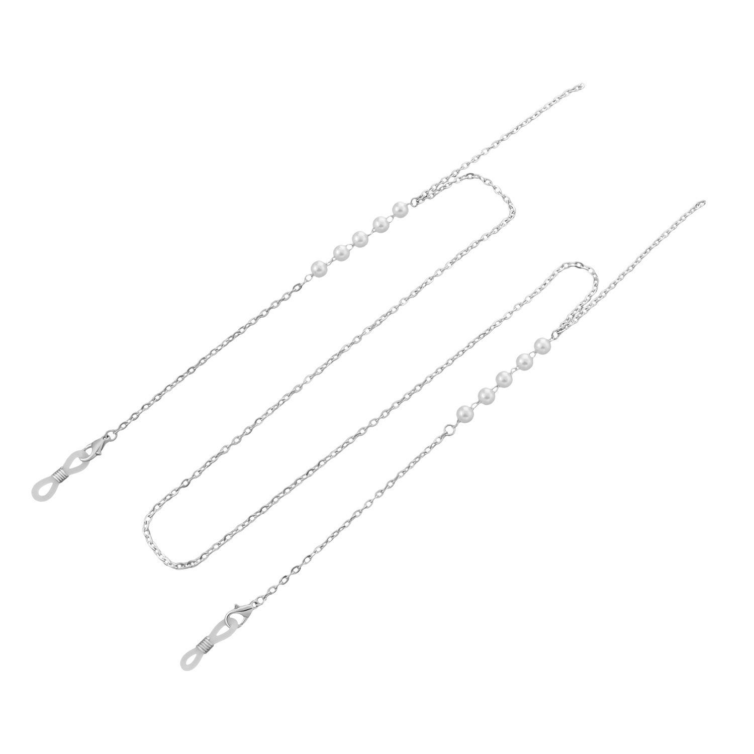 Европа, Америка, модная цепочка для женских очков с белым жемчугом, аксессуары для масок, персонализированные простые аксессуары