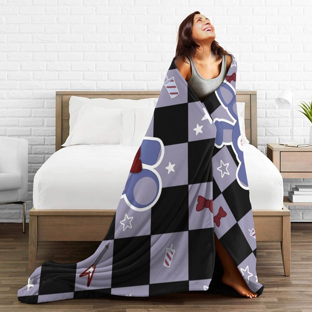 Fnaf Freddys Horror Game Bonnie Blanket Warm Cozy Fluffy Throw Blankets for Sofa 50x60 Inch Multiple Sizes Quilt