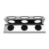 Flaschenabtropfgestell 304 Edelstahl Silikonmatte Silber 3 Löcher Sodawasserflaschen-Trockengestell