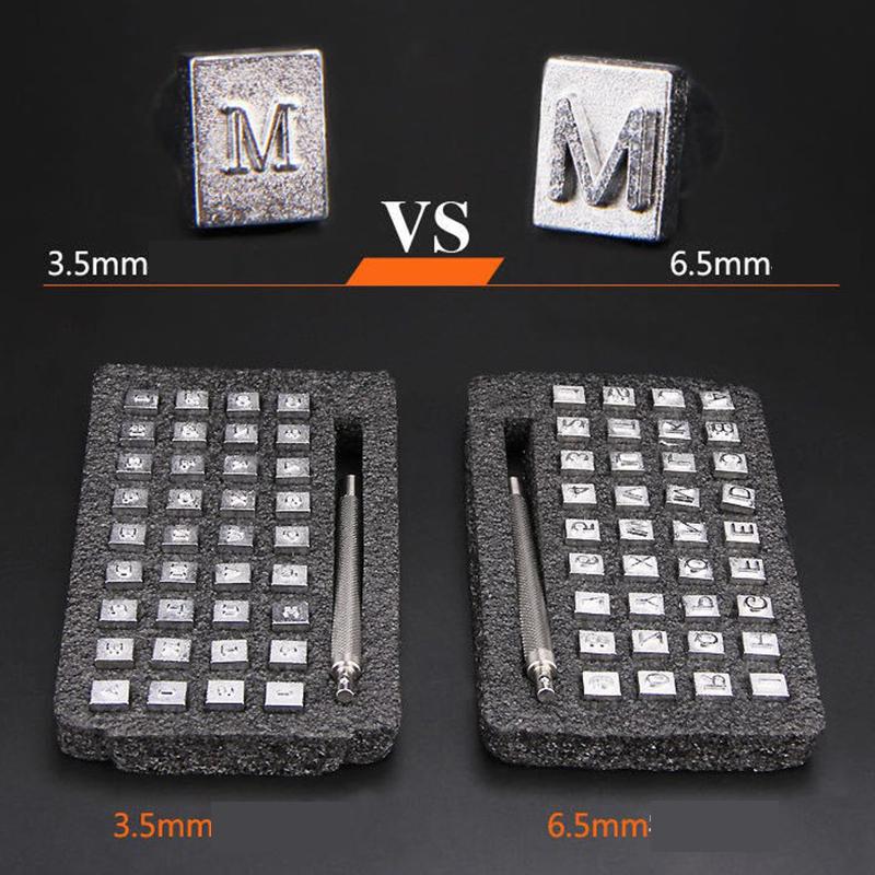 36Pcs Steel Alphabet Letter Number Leather Stamp Punch Set Leather Craft