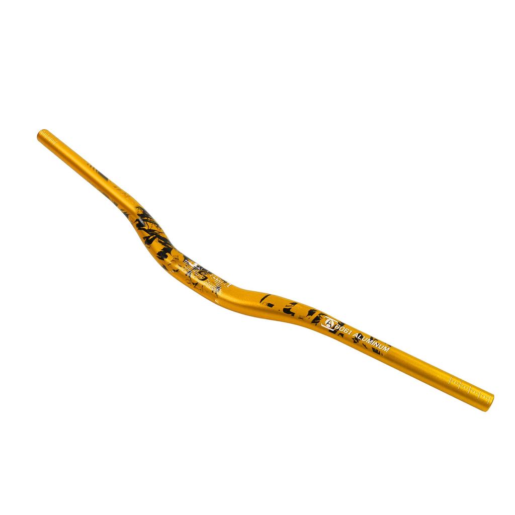 Guidão de Bicicleta Guidão Riser Bar Extra Longo Liga de Alumínio 31.8x720mm Para Ciclismo Amarelo