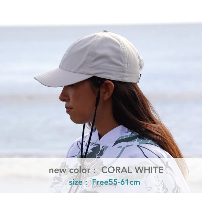 Marine Cap Unisex UV Protection Cap for Men and Outdoor Sunburn Water with TM1015 Coral White [TAVALA] UPF50+ Women, Activities, Camping, Prevention,