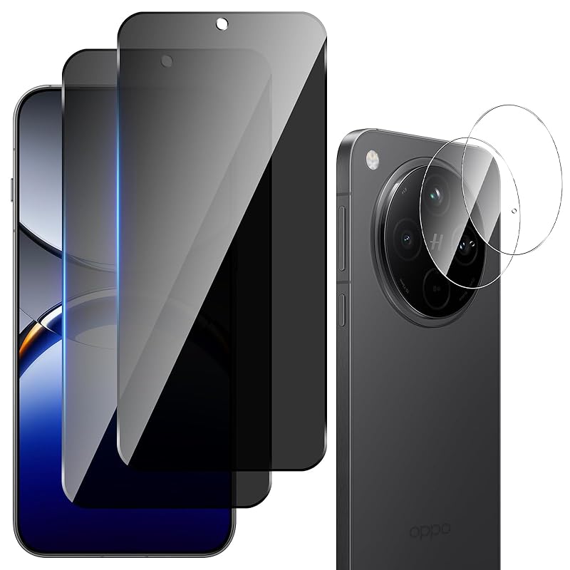 

[Prevention of prying eyes] For OPPO FIND X8 glass film Peep prevention (2 pieces) + camera film (2 pieces) Domestic Asahi glass material tempered