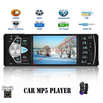 4022D Car Radios 1 Din 4.1 Inch Audio Stereo Bluetooth FM Receiver USB Support Rearview Camera and Steering Wheel Control