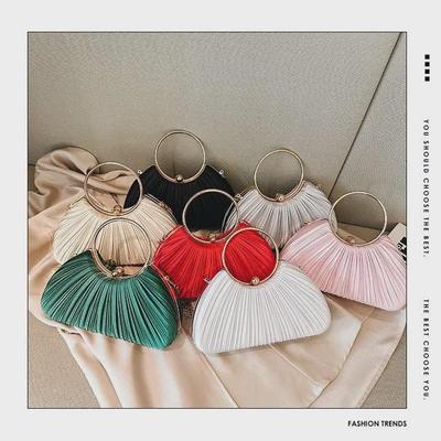 Elegant Pleated Evening Clutch for Women