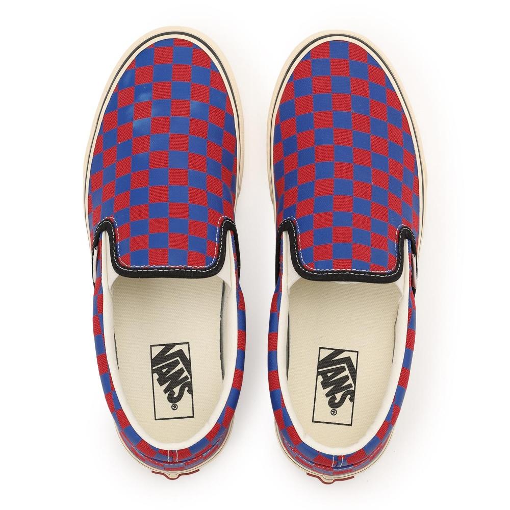 Vans Slip On Chk Red Blue Vn000dahrdb Chk Red Blue