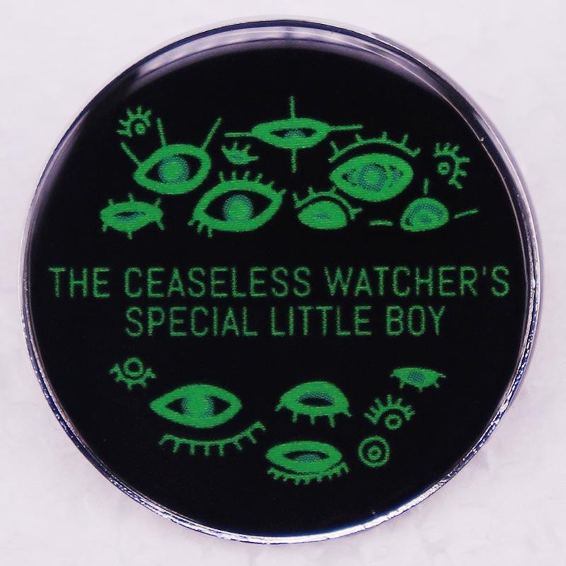 

Always Watching Little Boy Green Brooch