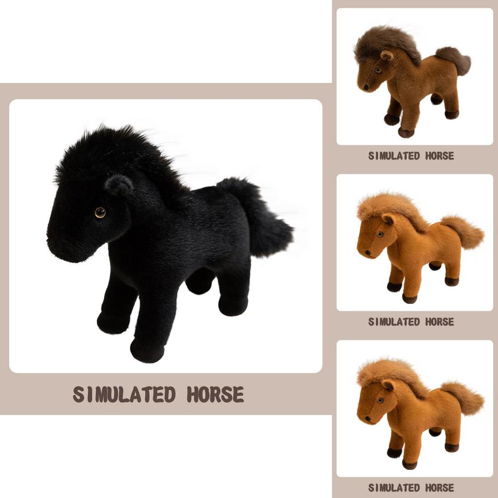 Plüschpferd Spielzeug Tierfigur Weiches Kunstfell Heimdeko Für Familienfeste
